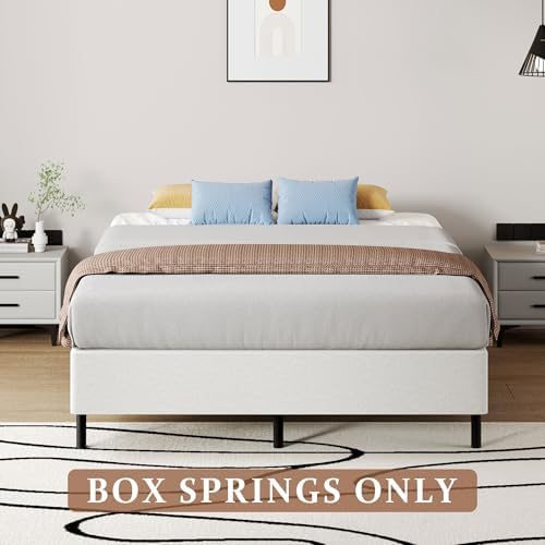 Metal Box Spring Queen Size - 9 Inch High Profile Heavy Duty Black Bed Base Non Slip Mattress Foundation Box Springs for Queen Bed, Easy Assembly, No Noise