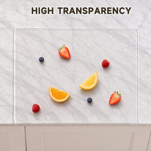 SWSKR Clear Acrylic Cutting Board with Counter Lip,1pcs Clear - 17''x13''
