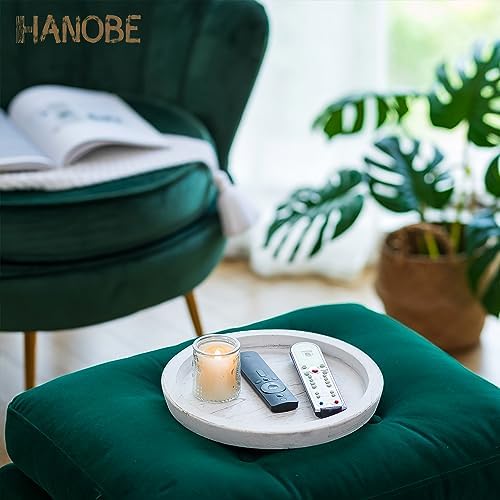 Hanobe Wooden Coffee Table Serving Tray, Farmhouse Candle Holder