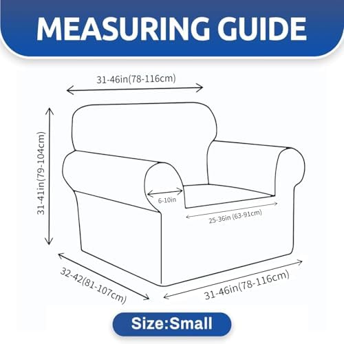 YEMYHOM Couch Cover Latest Jacquard Design High Stretch Sofa Chair Covers for Living Room, Pet Dog Cat Proof Armchair Slipcover Non Slip Magic Elastic Furniture Protector (Small, Begonia Leaf Coffee)