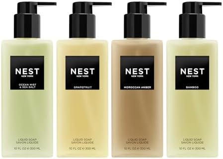 NEST New York Liquid Soap Set - Pack of 4 - Cleanses & Nourishes Skin