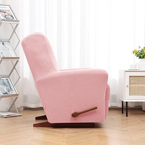 KEKUOU Recliner Chair Covers, 1-Piece Lazy Boy Recliner Covers, Dusty Pink