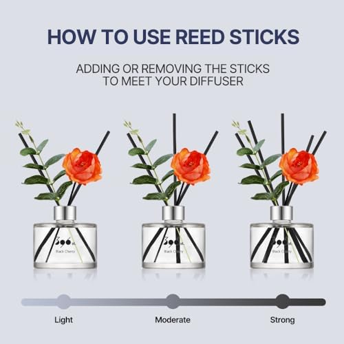 396 st. Preserved Baby's Breath Flower Reed Diffuser, White Musk, 200ml(6.7oz) / Reed Diffuser Sets, Home Fragrance, Scented Oils, Home & Bathroom Décor