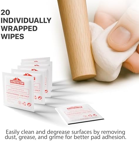 X-Protector Furniture Pads Preparation Set - File, Microfiber, 20 Wipes
