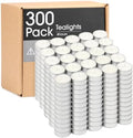 Unscented Tealight Candles - 300 Pack 4 Hours White Small Tea Candles