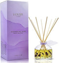 Reed Diffuser Set, DE-Stress Lavender Eucalyptus Scented Oil Diffuser with Sticks, Home Fragrance Accessories for Bathroom Shelf Decor, Aroma Diffusers for Home or Office Desk, USA Made