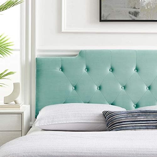 Modway MOD-6186 Juliet Tufted Performance Velvet California King Headboard in Mint