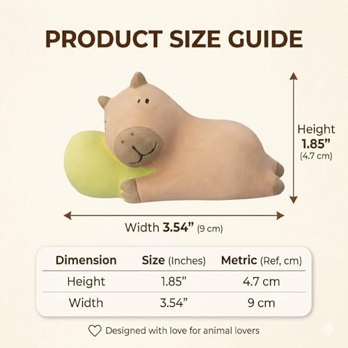 Passive Stone Diffuser, Cute Animal Series Aromatherapy Oil Diffuser for Tabletop Decor (1, Napping Capybara)