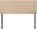 Modway Region Linen Fabric Upholstered Queen Headboard in Café