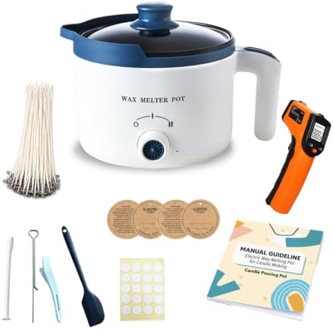 KQU Electric Wax Melting Pot with Non-Touch Thermometer(Without Battery)