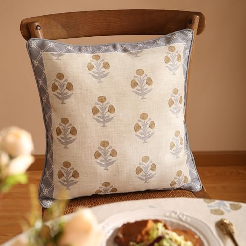 patdrea Designer French Vintage Throw Pillow Cover,18"x18",Set of 2
