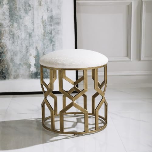 Uttermost Trellis 20.5 Inch Geometric Accent Stool 23579