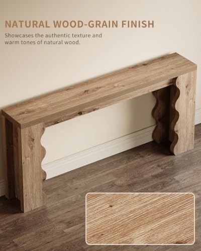 70.9" Farmhouse Entryway Table, Wood Console Table, Behind Couch table