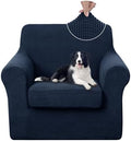 U-NICE HOME 2 Pieces Chair Covers Stretch Chair Slipcover, Navy
