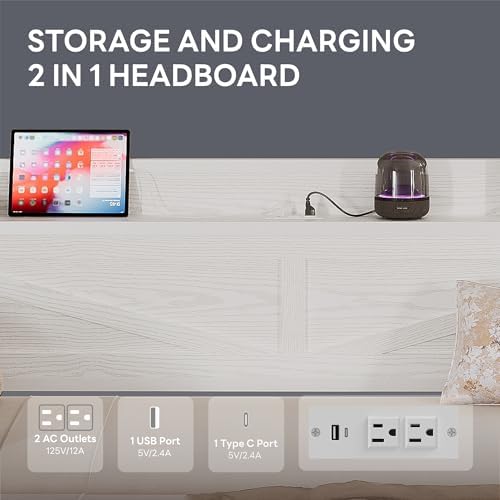 LIKIMIO Twin Daybed with Pop Up Trundle & Charging Station & Storage Shelf