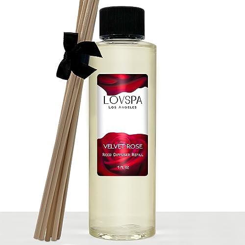Velvet Rose Diffuser Oil - Luxury Essential Oils for Diffuser Refill & Air Freshener Room Spray - Long-Lasting & Natural Home Fragrance, Scented Oil for Diffusers, USA Made, 4oz