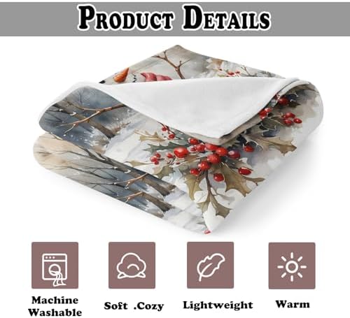 Christmas Snowman Throw Blanket for Couch, Rustic Christmas Decor, Vintage Red Xmas Snowman Winter Holiday Throw Blanket for Bedroom Living Room Home Decoration, 50x60 Inches