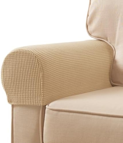SUBRTEX Stretch Couch Arm Covers Set of 2, Non-Slip Sofa Armrest Slipcovers