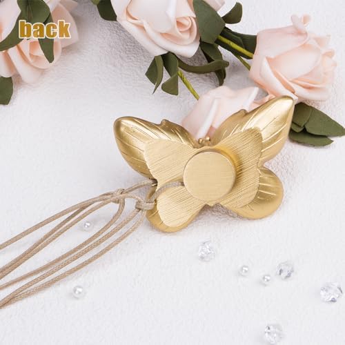 ZORZA 2Pcs Creative Butterfly Flying Bee Curtain Holders Vintage Magnetic Curtain Tiebacks Resin Decorative Curtain Ties for Drapes Home Office Hotel Décor (Butterfly)