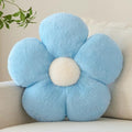 Zlgkjk Flower Pillow, Decorative Throw Pillows with Soft Plush for Couch Bed, Cute Daisy Pillow Cushion Home Decor Floral Throw Pillow (Blue, 14.9 Inches)
