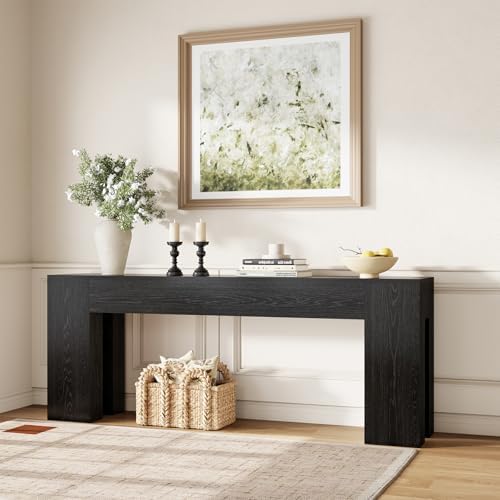 Epecoya Black Console Table for Entryway, 79-Inch Sofa Table