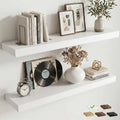 36 Inch Floating Shelves for Wall, 8"D Wood Storage Shelves, White Finish