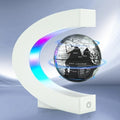 Magnetic Levitating Globe with LED Light, C Frame Floating World Globe Lamp, Cool Gadgets for Men Boys and Girls, Cool Stuff Tech Gifts for Office Bookshelf Home Desk Decor