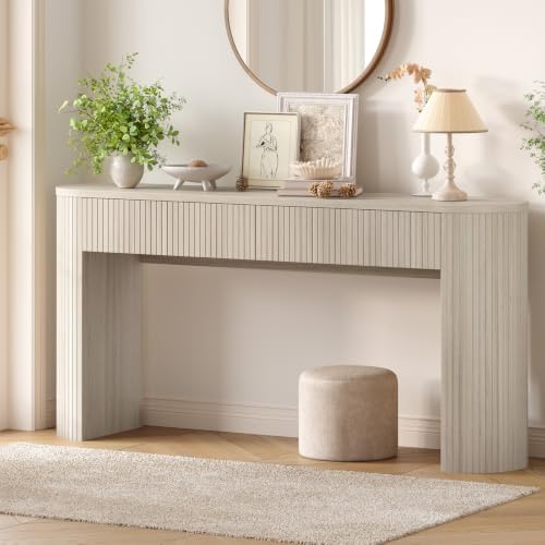 ONBRILL 63 Inch Console Table with 2 Drawers, Entryway Tables with Storage