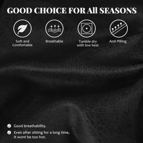 ANARACHON 1-Piece Leather-Look Sofa Cover,Sofa Slipcover Width 78"-88"