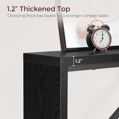 MAHANCRIS Console Table, 78.7"Long Sofa Table Behind Couch, Black CTHB20801