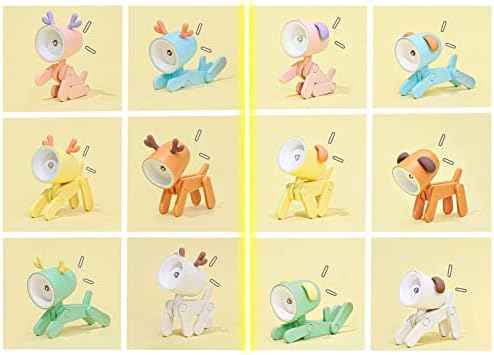 Cute Night Light for Kids, Mini Led Table Desk Lamp, Decorative Lamp Indoor Nightstand, Animal Pet Nightlights, Christmas Decorate Birthday Gifts for Children, Students (1 x Yellow Deer)