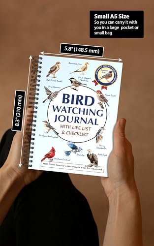 Bird Watching Journal with Life List & Checklist - Improve Your Observation Skills With This Birding Log Book With Illustrations of North America’s Most Common Birds. A Thoughtful Gift for Bird Lovers