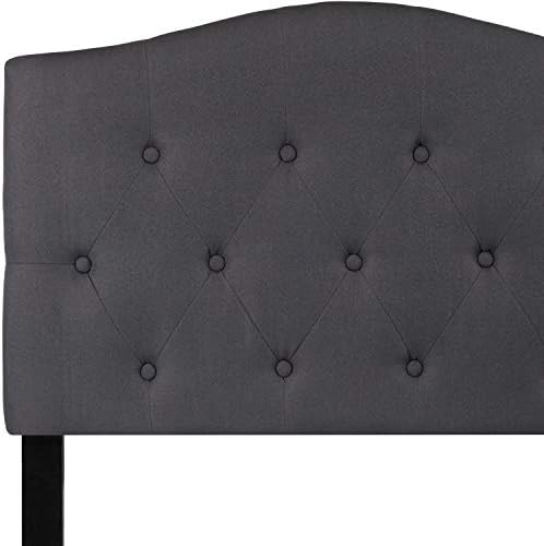 Flash Furniture Twin Tufted Fabric Headboard, Dark Gray