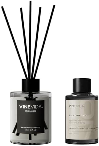VINEVIDA Prime Reed Diffuser for Home & Bathroom | Long-Lasting Scent Sticks Set | Oil Stick Diffuser | Bathroom Scent - Room Fragrance No. 1007