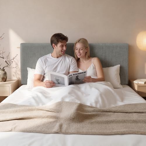 ENITYA Upholstered Headboard Pillow Queen,Bed Frame Mount,High Density Foam