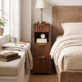 8 Inch Narrow Nightstand, 3 Drawers & Shelf, 1 Pack