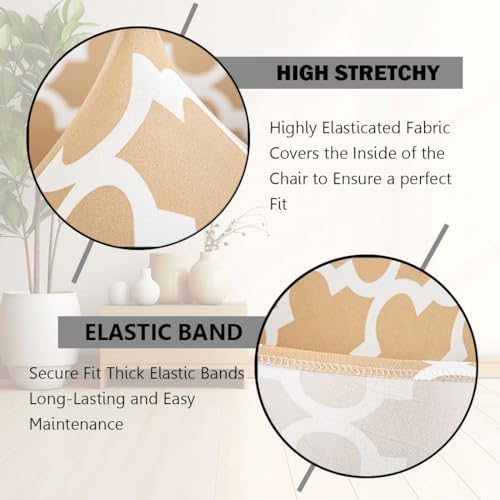 Accent Chair Covers with Arms Stretch Mid Century Modern Accent Chair Slipcovers 1-Piece Printed Banquet Arm Chair Cover Couch Sofa Covers Protector for Living Room Office Hotel #8