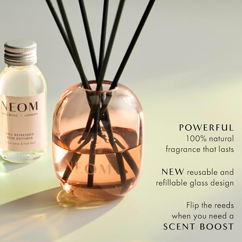 NEOM Feel Refreshed Reed Diffuser, Sicilian Lemon & Basil, 100ml