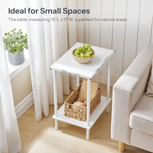 HOOBRO End Tables Set of 2, Small Side Tables, Nightstands for Small Spaces