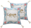 patdrea Designer Vintage Leopard Print Pillow Cover,18"x18",Set of 2