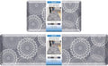LuxStep Kitchen Mats for Floor,0.47 inch Thicker Cushioned Rug Anti-Fatigue Mats for Kitchen Decor Accessories,Waterproof Non-Slip Mats and Rugs Set for Office,Laundry 17.3"×29"+17.3"×60",Grey