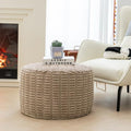Asuprui Pouf Ottoman Round Foam Filled Foot Rest Stool Floor Pouf Footrest
