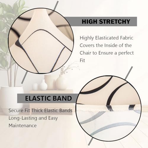 Accent Chair Covers with Arms Stretch Mid Century Modern Accent Chair Slipcovers 1-Piece Printed Banquet Arm Chair Cover Couch Sofa Covers Protector for Living Room Office Hotel #5