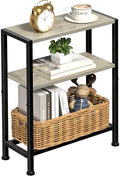 Narrow Side Table, 2-Tier Small End Table, Slim Nightstand
