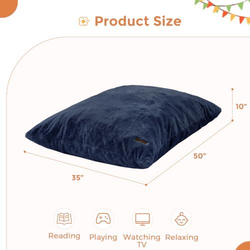 MAXYOYO 3 in 1 Kids Bean Bag Chair, Comfy Floor Sofa with Removed Cover