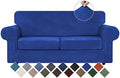 WEERRW Velvet Stretch 3 Pieces Couch Cover for Sofa Washable, Royal Blue