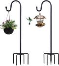 Shepherd Hooks for Outdoor, 2 Pack 78 Inch Bird Feeder Pole with 5 Prongs Base for Hanging Lantern, Hummingbird Feeder, Lightweight Plant, Shepherds Hook for Bird Feeders for Outside