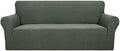 YEMYHOM Couch Cover Latest Jacquard Design High Stretch Sofa Covers for 3 Cushion Couch, Pet Dog Cat Proof Slipcover Non Slip Magic Elastic Furniture Protector (Large, Army Green)