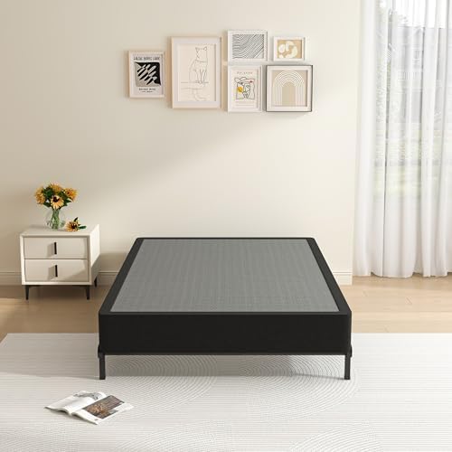 MAF Twin XL Box Spring and Cover Set 7 Inch High Profile Metal Bed Base