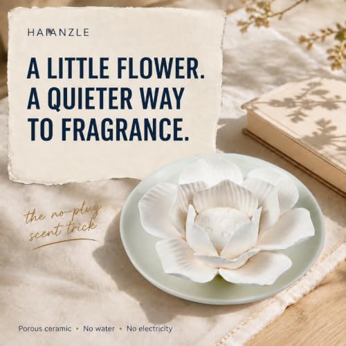 Passive Diffuser for Essential Oil-Ceramic Diffuser (White Lotus)
